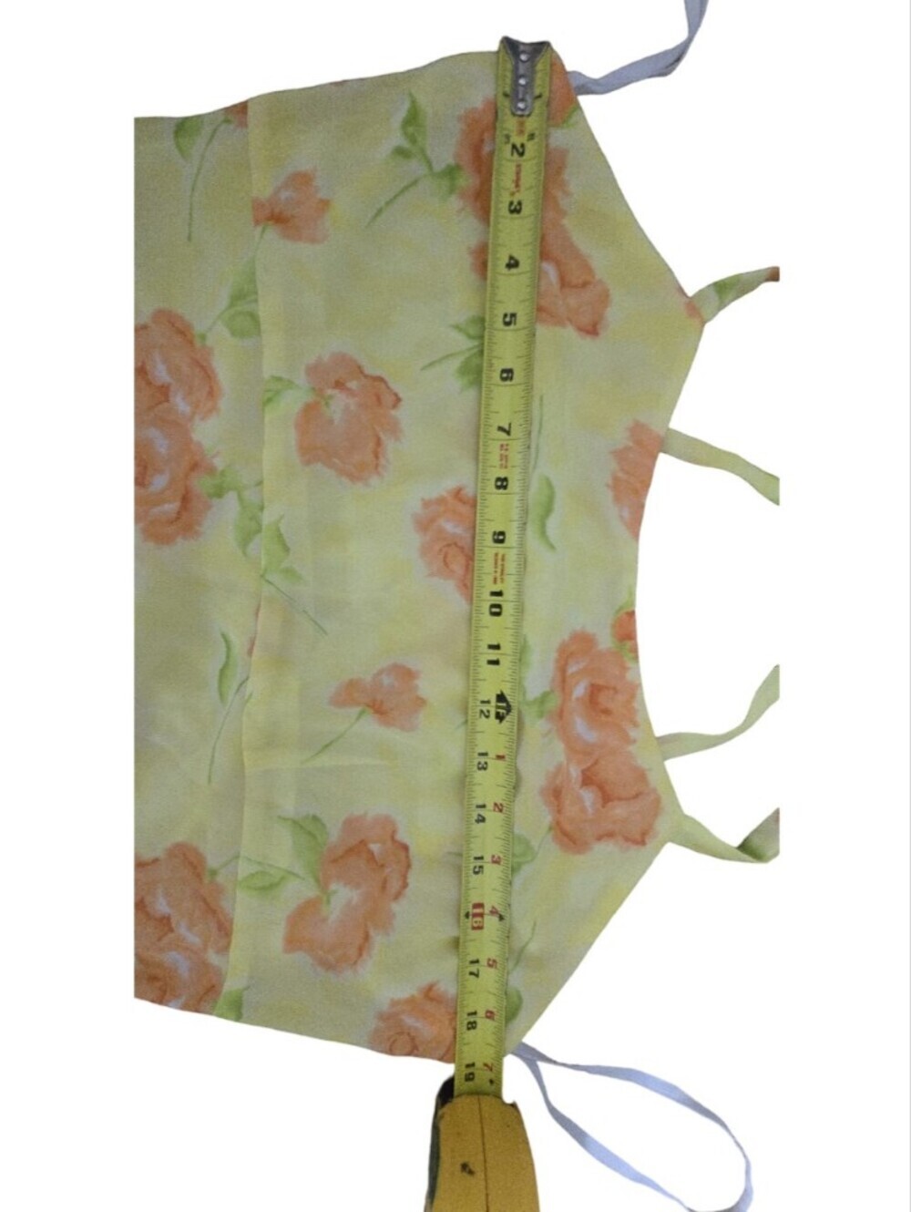 Lush Floral Yellow Midi Dress Crossback Straps Cottage Feminine Festival Light - Picture 6 of 11